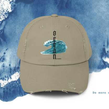 Ocean Vibes Unisex Distressed Cap