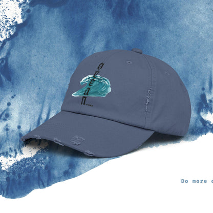 Ocean Vibes Unisex Distressed Cap