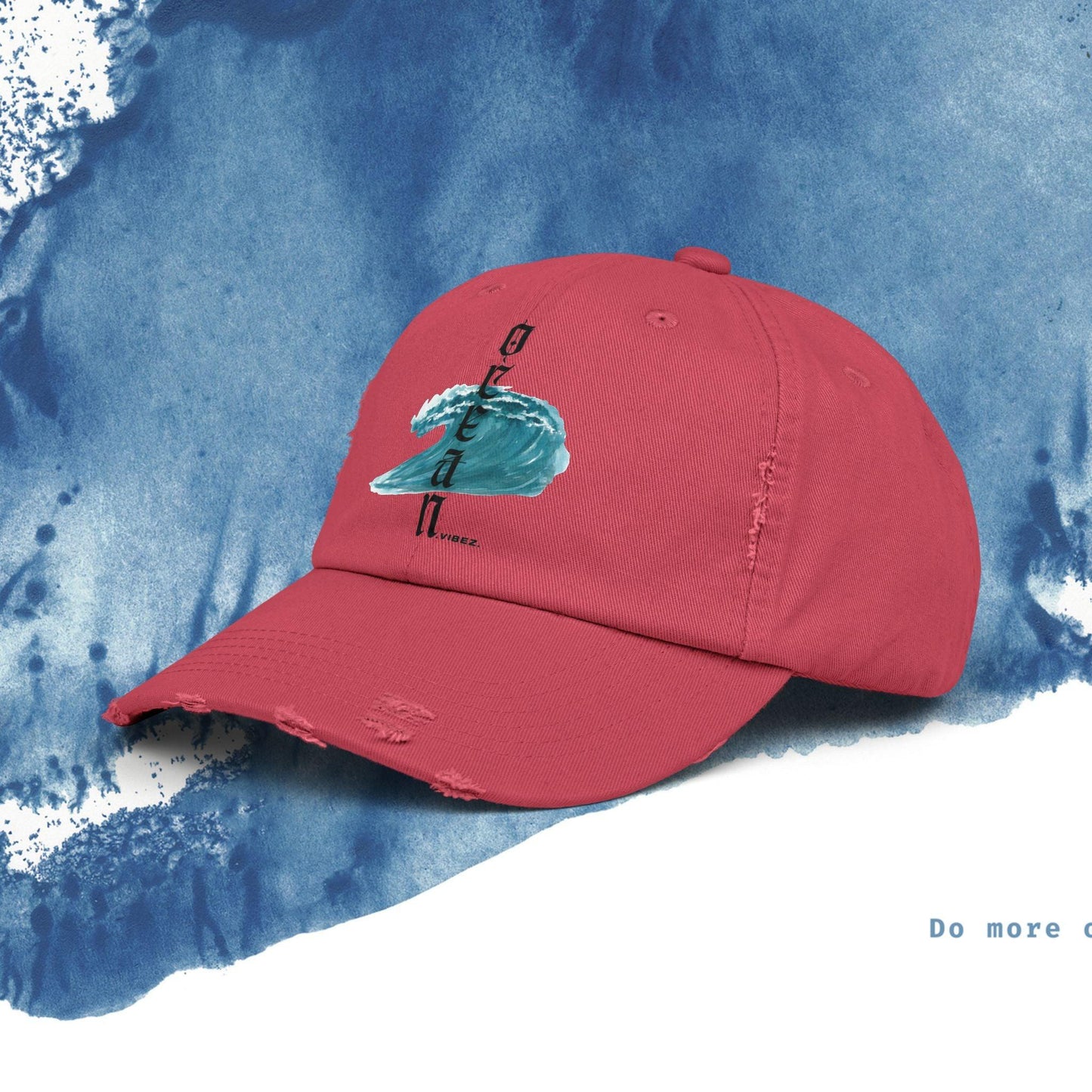 Ocean Vibes Unisex Distressed Cap