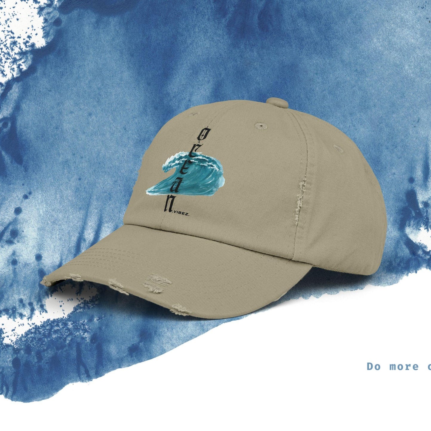 Ocean Vibes Unisex Distressed Cap