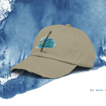 Ocean Vibes Unisex Distressed Cap