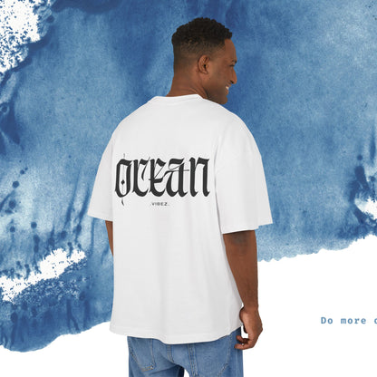 Ocean Vibes Unisex Box Tee - Wave Graphic T-Shirt