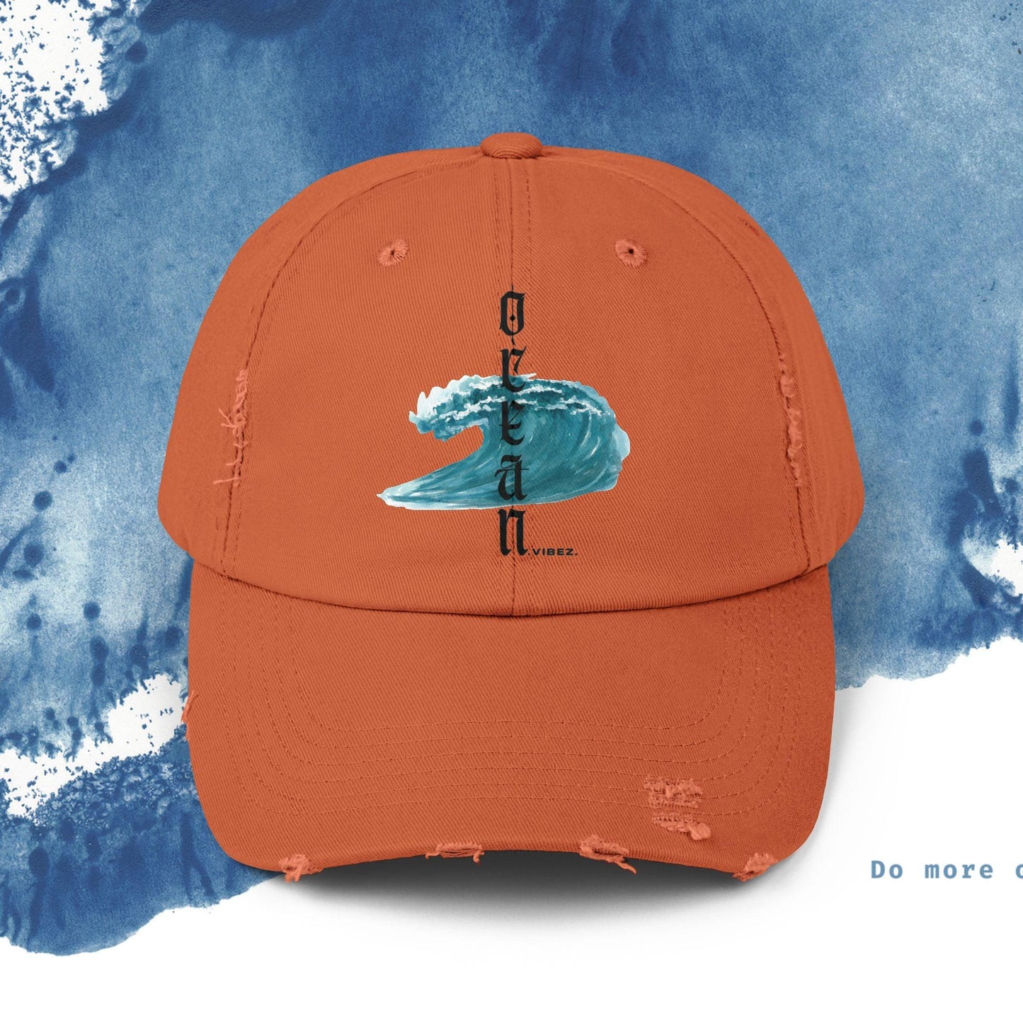 Ocean Vibes Unisex Distressed Cap