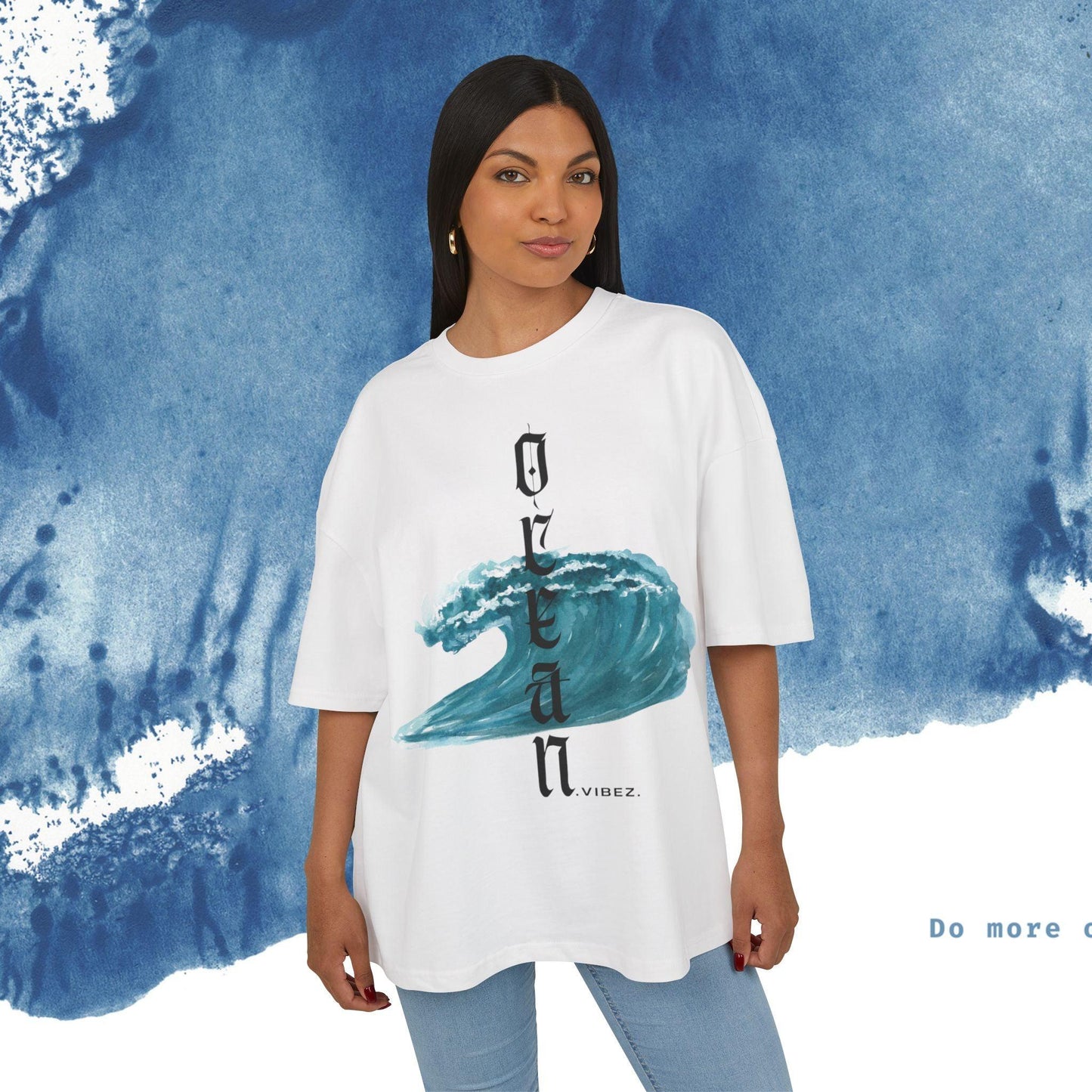 Ocean Vibes Unisex Box Tee - Wave Graphic T-Shirt