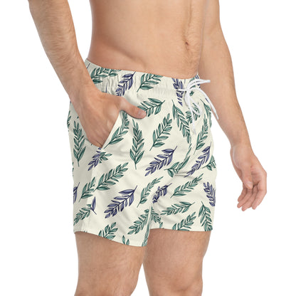 Tropical Leaf Swim Trunks - Stylish Beachwear for Summer Adventures