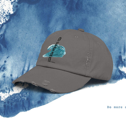 Ocean Vibes Unisex Distressed Cap