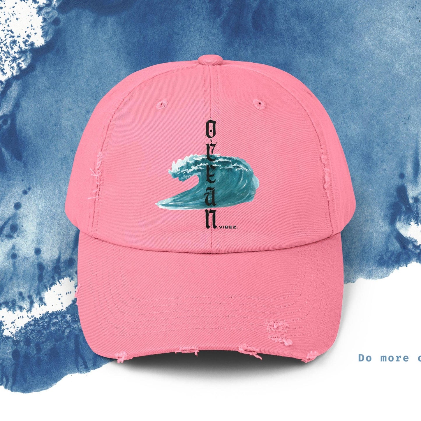 Ocean Vibes Unisex Distressed Cap