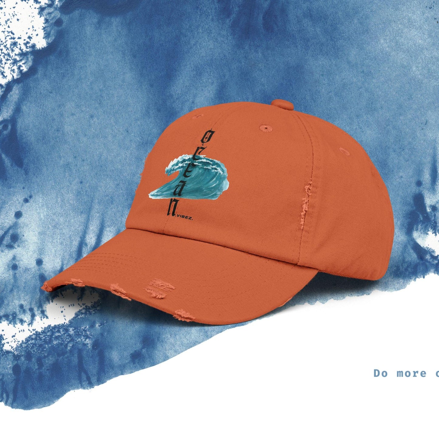 Ocean Vibes Unisex Distressed Cap