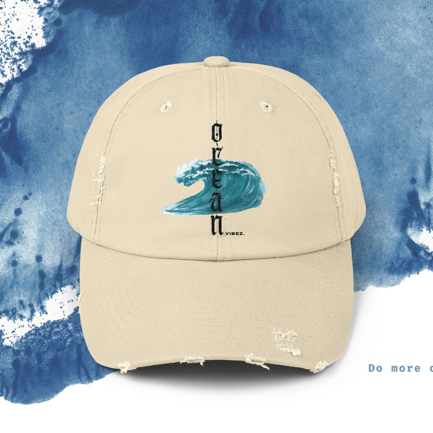 Ocean Vibes Unisex Distressed Cap