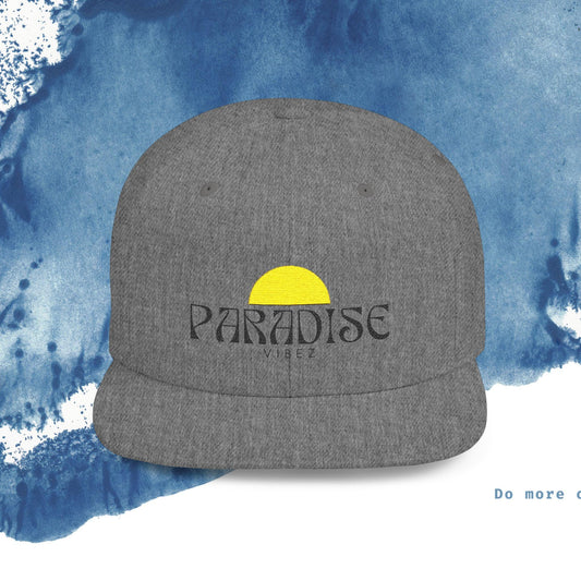 Paradise Vibe Flat Bill Snapback Cap - Trendy Summer Hat