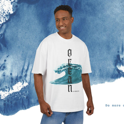 Ocean Vibes Unisex Box Tee - Wave Graphic T-Shirt