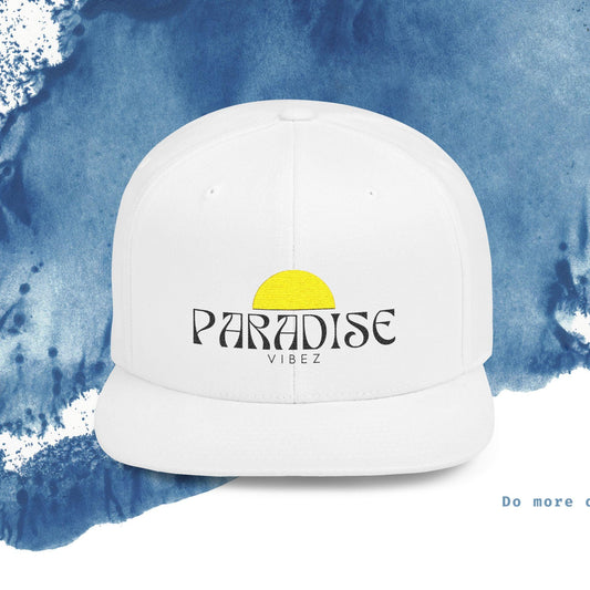 Paradise Vibe Flat Bill Snapback Cap - Trendy Summer Hat