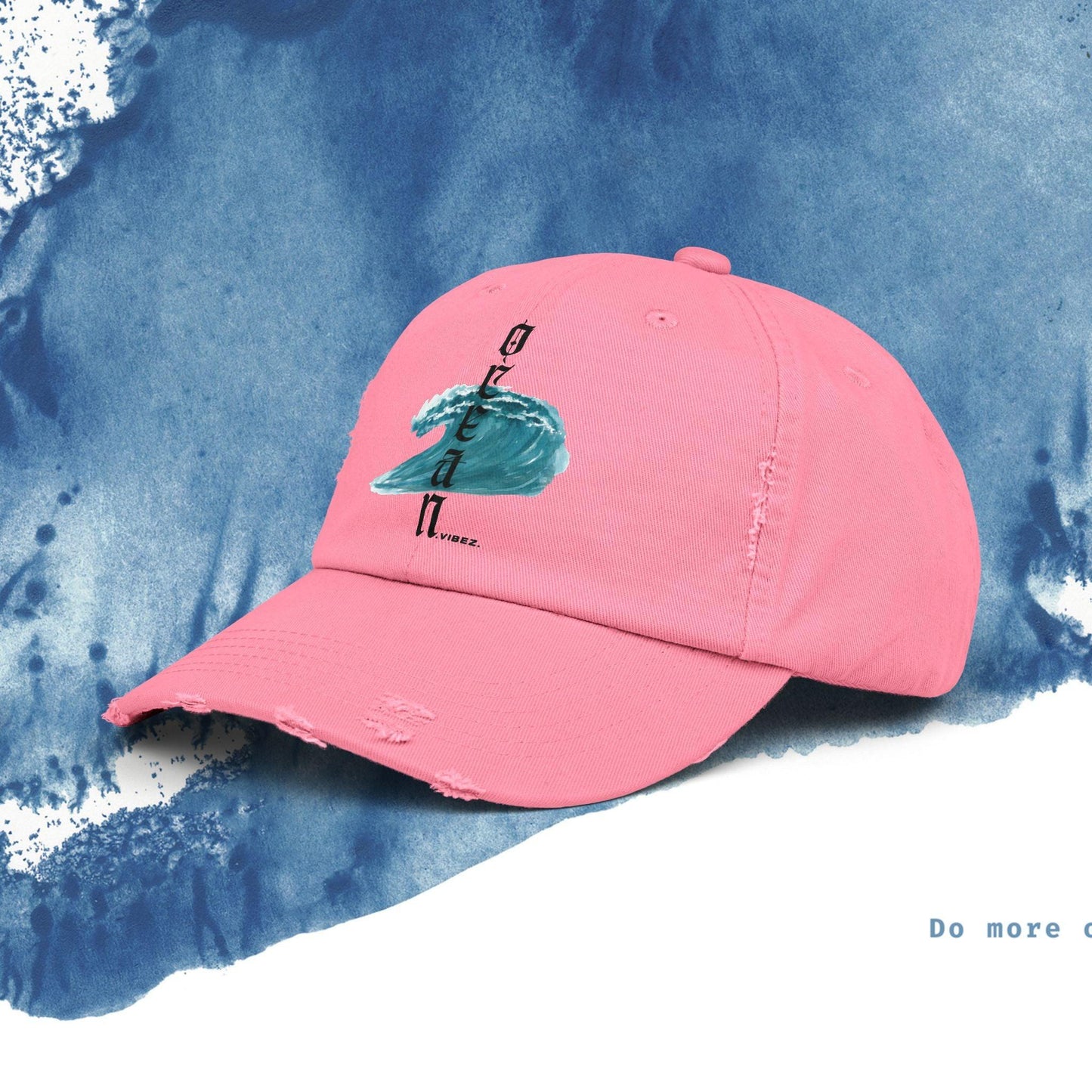 Ocean Vibes Unisex Distressed Cap