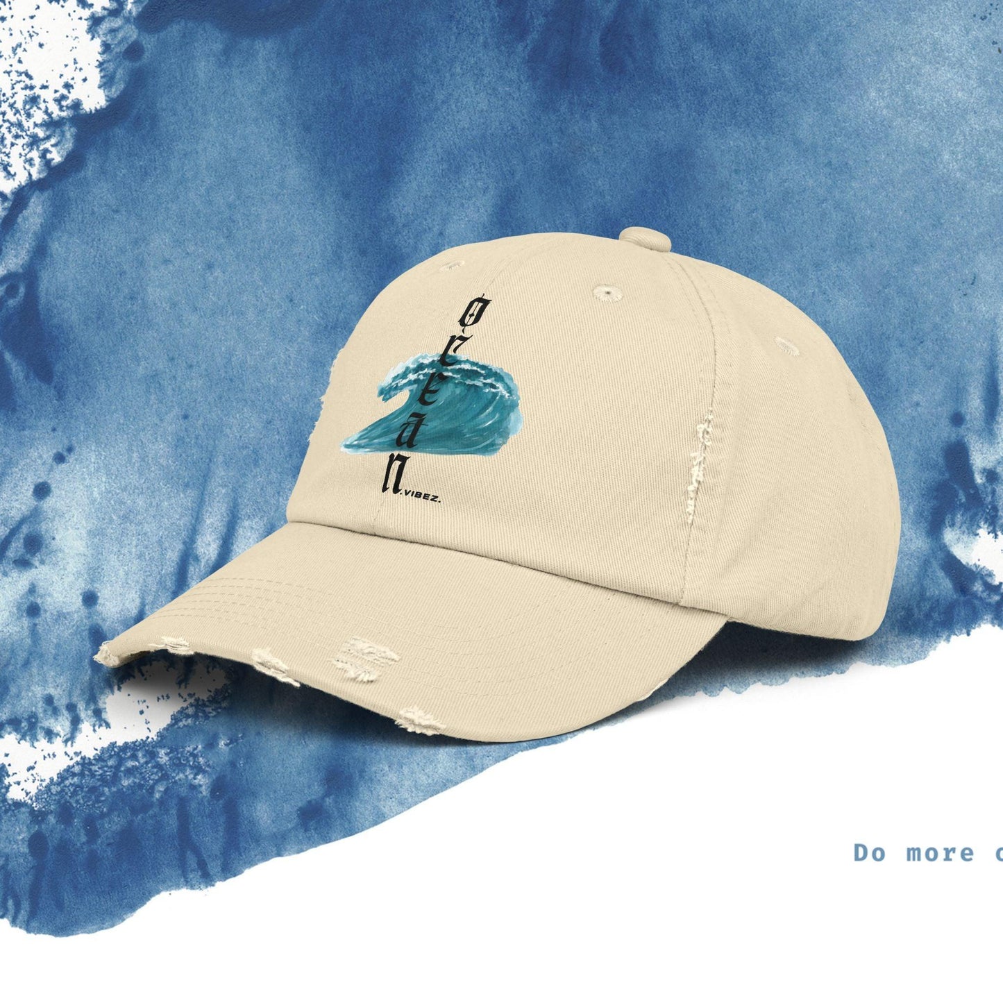 Ocean Vibes Unisex Distressed Cap