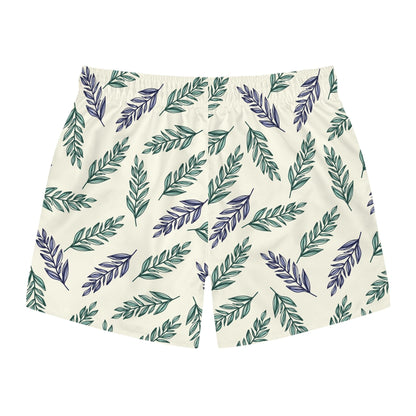 Tropical Leaf Swim Trunks - Stylish Beachwear for Summer Adventures