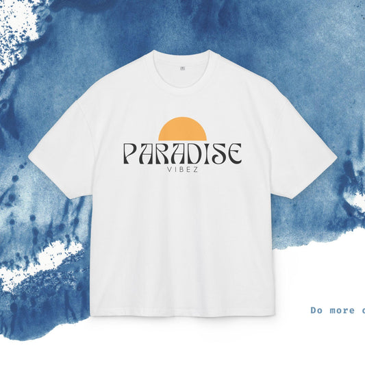 Paradise Vibe Unisex Heavy Cotton Tee - Summer Style with Whale Tail Design